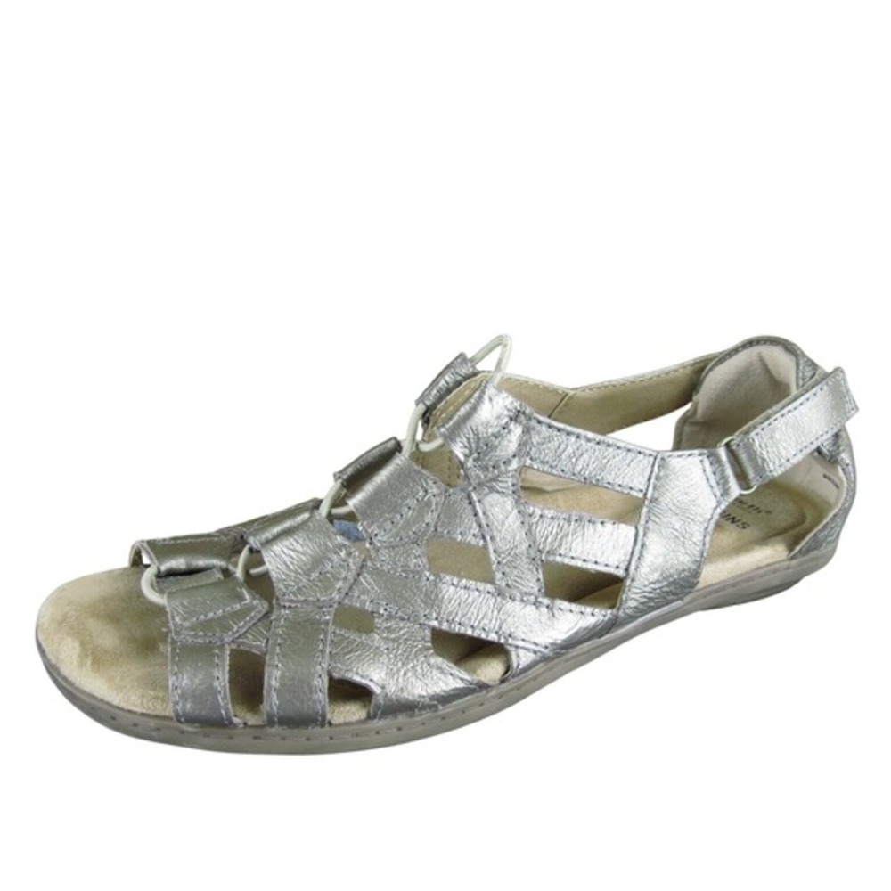 Earth Origins Silver Strappy Slingback Sandals